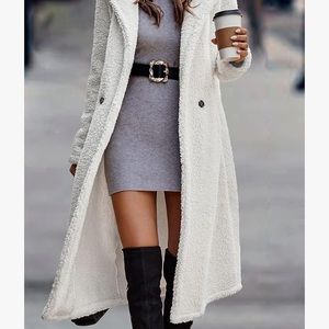 PRETTYGARDEN Winter Coats Fuzzy Fleece Long Hooded Jacket